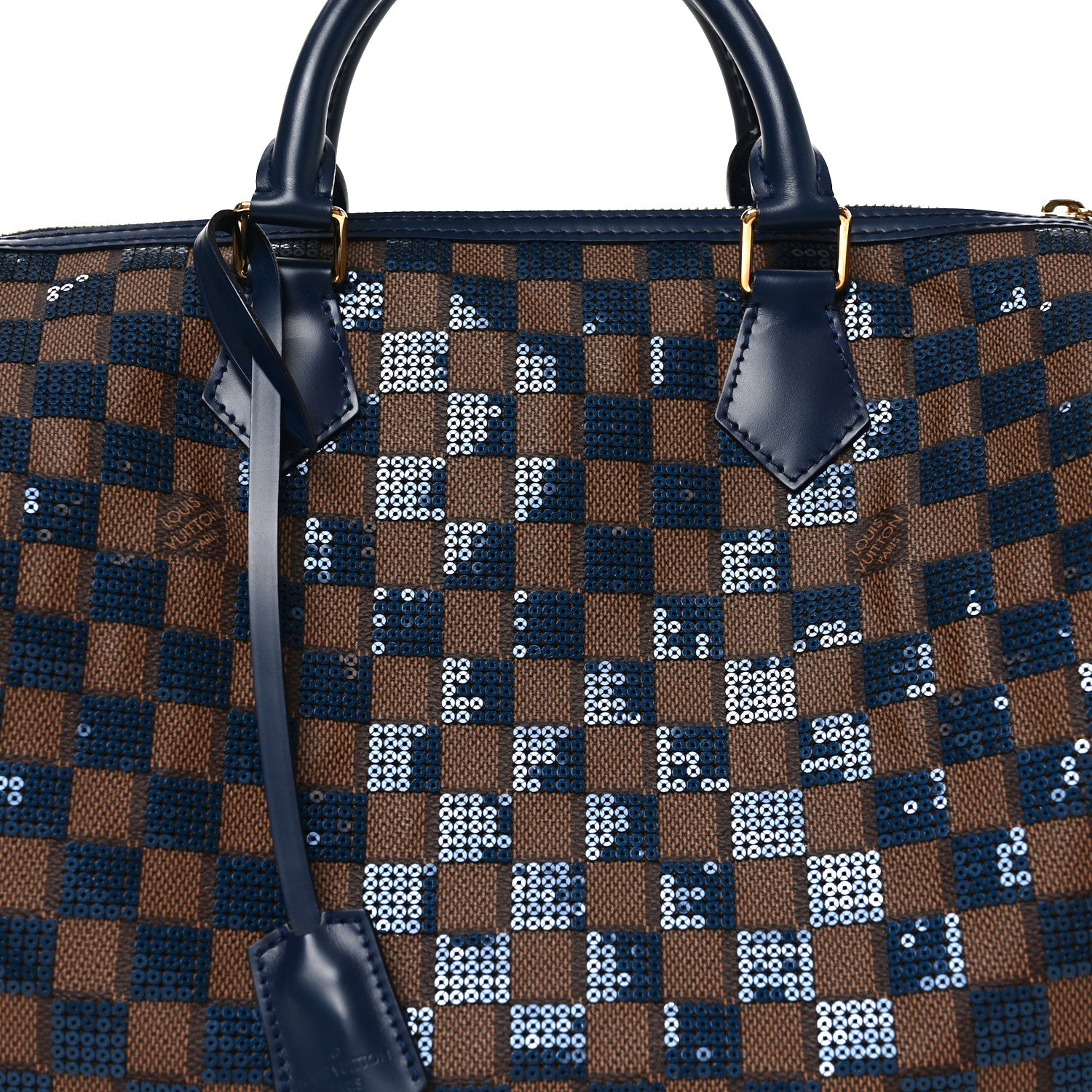 Louis Vuitton Damier Paillettes Speedy 30 Blue 7 of 9