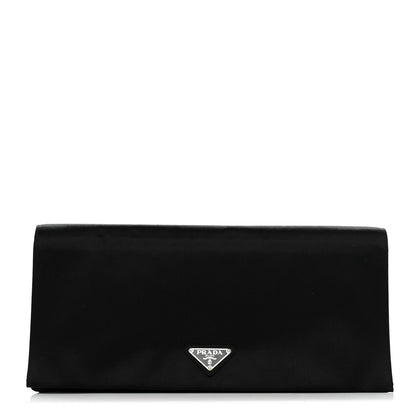 Prada Satin Pochette Clutch Black 1 of 8