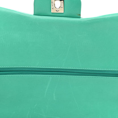 Chanel Lambskin Quilted Jumbo Double Flap Green 8 of 15