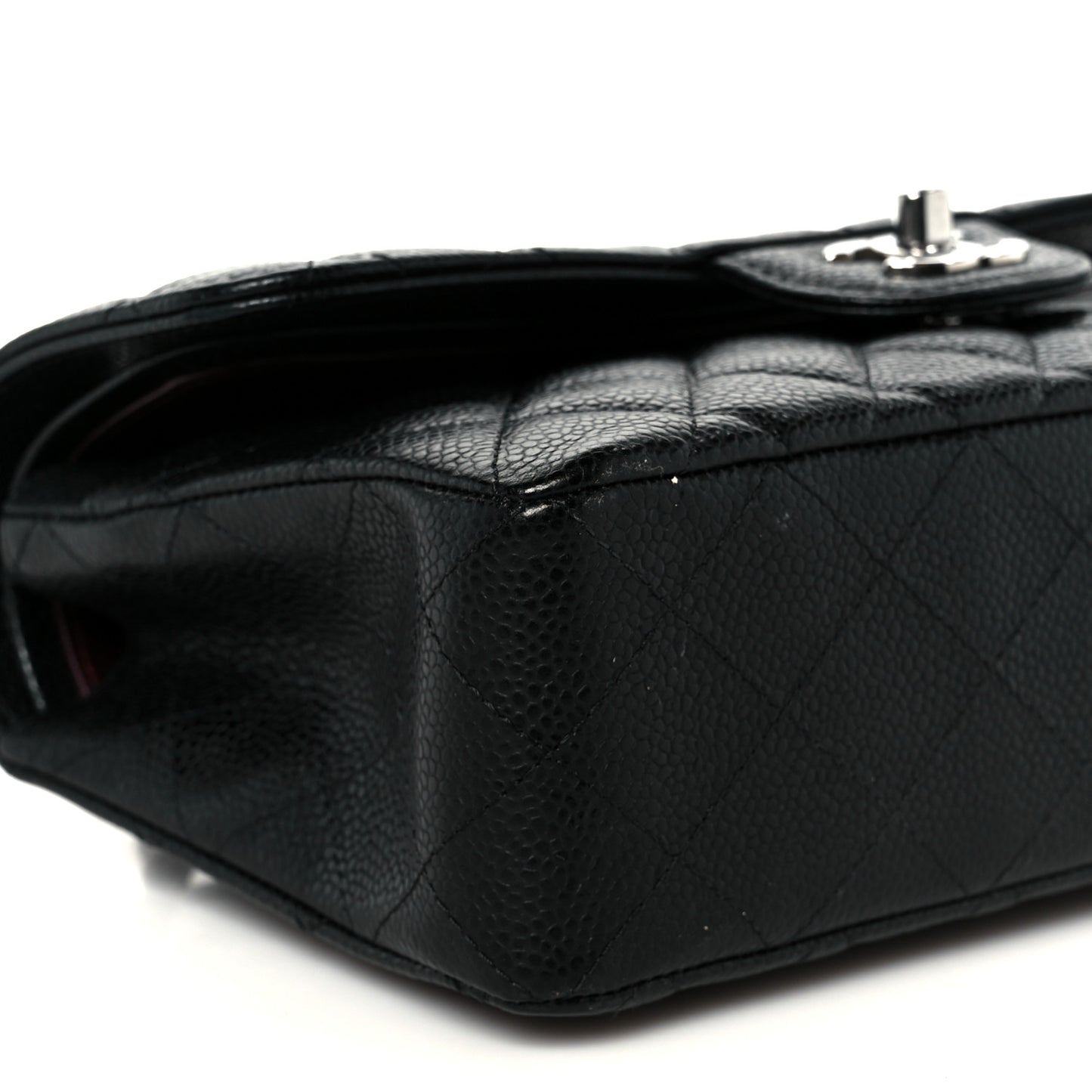 Caviar Quilted Small Double Flap Black