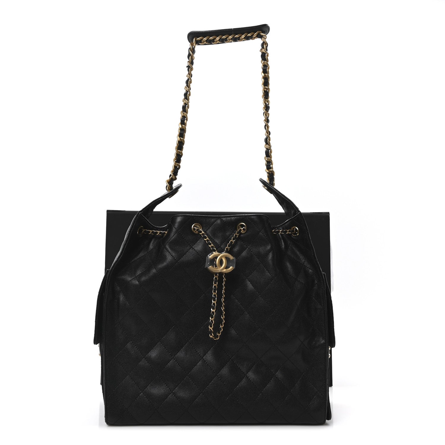 Chanel Caviar Quilted Medium Chanel 25 Handbag Black 12 of 12