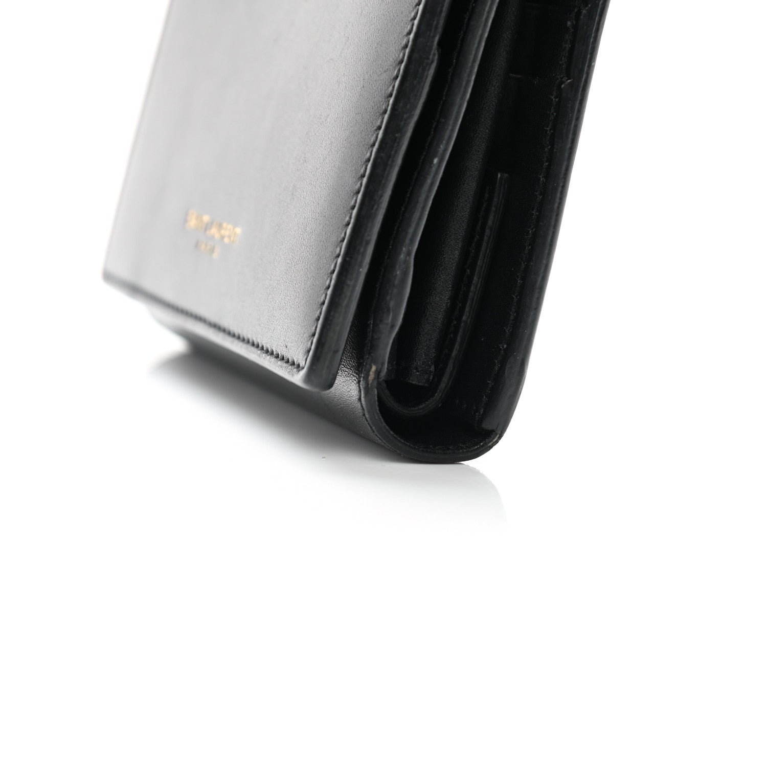 Saint Laurent Smooth Calfskin Compact Wallet Black 16 of 17