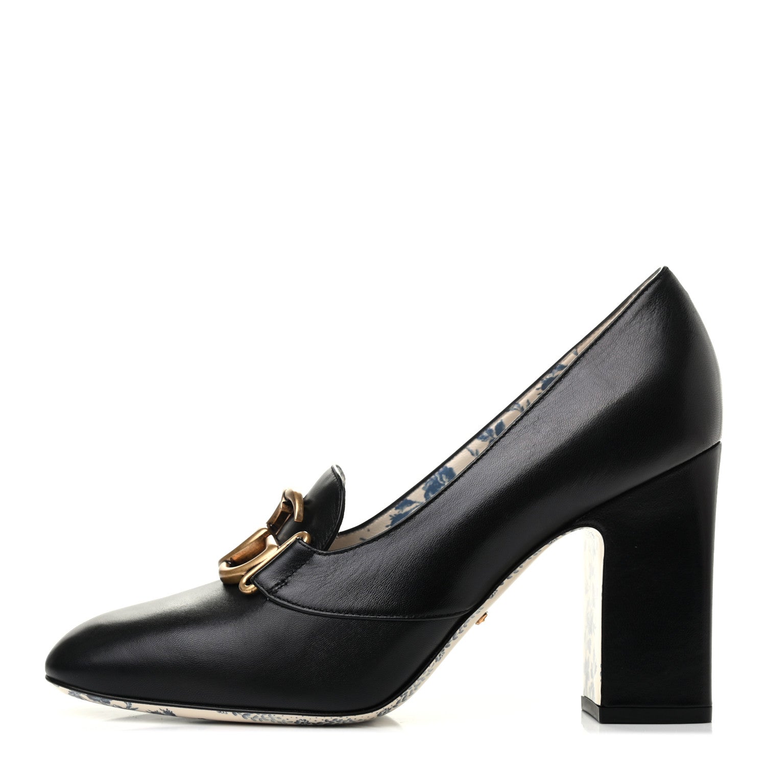 Gucci Malaga Kid GG Victoire 95mm Loafer Pumps 40.5 Black 1 of 7