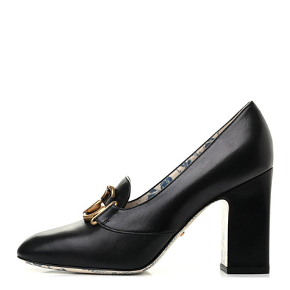 Gucci Malaga Kid GG Victoire 95mm Loafer Pumps 40.5 Black 1 of 7