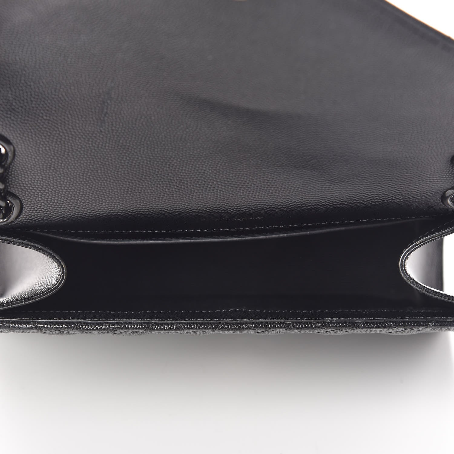 Saint Laurent Grain De Poudre Textured Mixed Matelasse Triquilt Medium Monogram Satchel Black 7 of 10