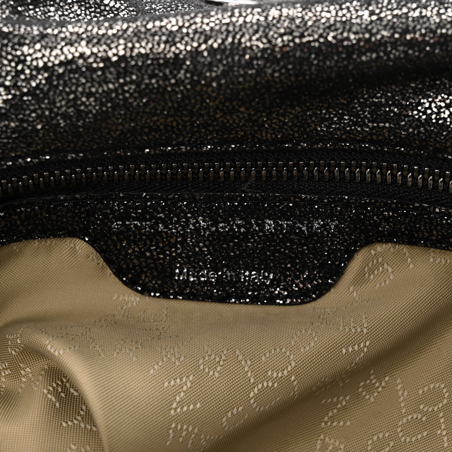 Stella McCartney Metallic Shaggy Deer Big Falabella Tote Black 7 of 12