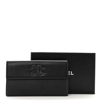 Chanel Caviar Timeless CC Large Gusset Flap Wallet Black 12 of 12