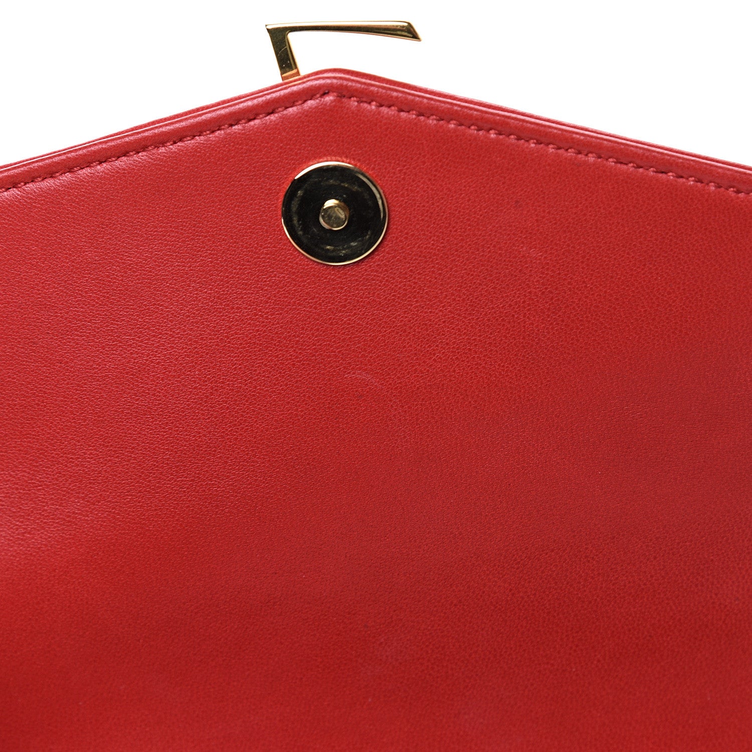 Saint Laurent Lambskin Matelasse Chevron Monogram Small Sulpice Bag Red 11 of 11