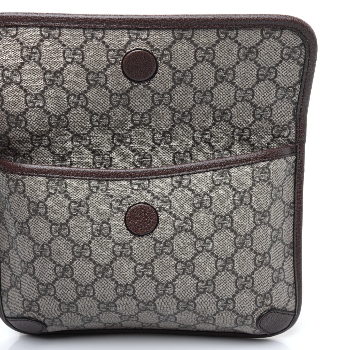GG Supreme Monogram Neo Vintage Web Belt Bag Brown