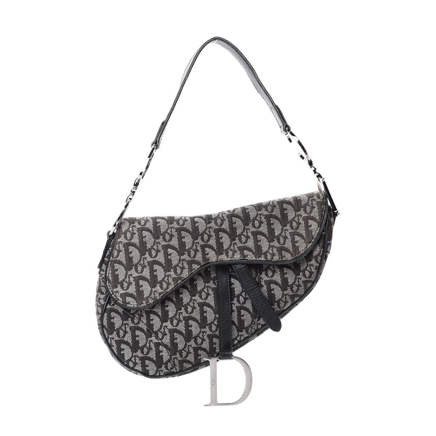 Christian Dior Monogram Saddle Bag Black 1 of 14