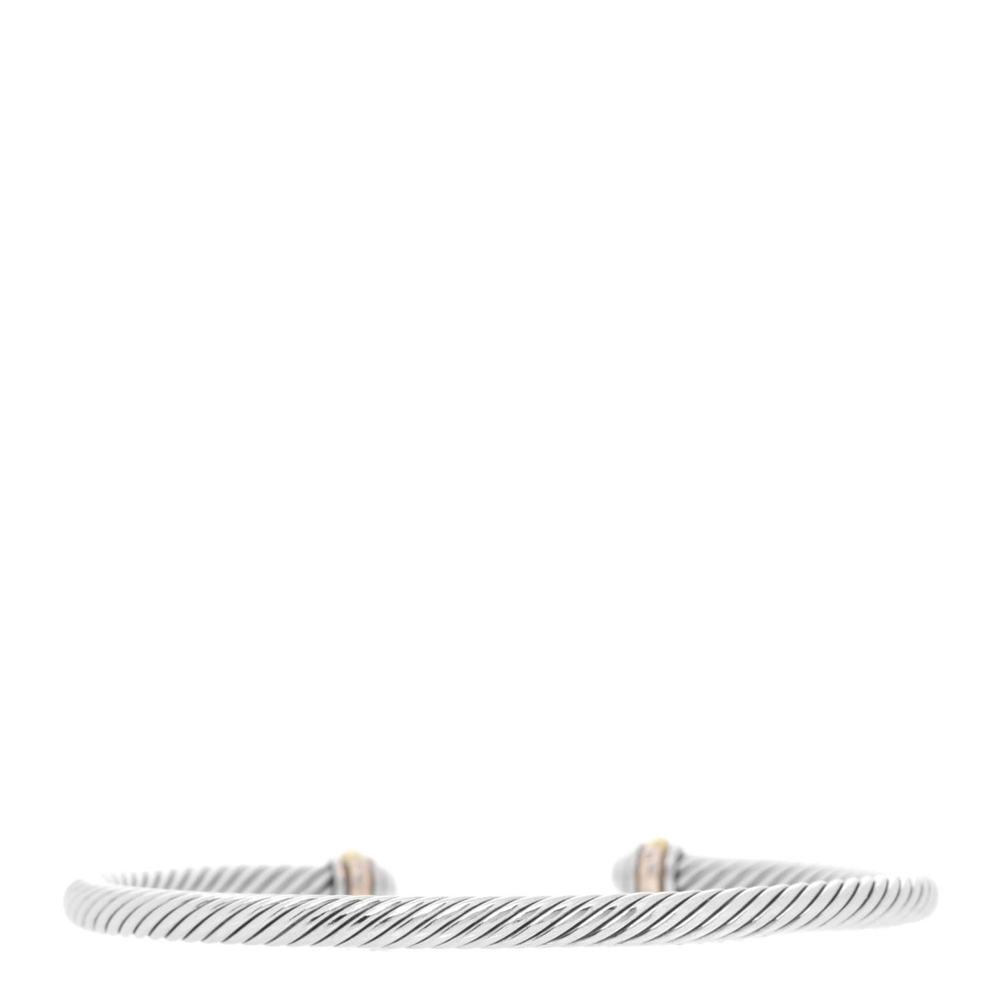 Sterling Silver 18K Yellow Gold 4mm Cable Classics Bracelet