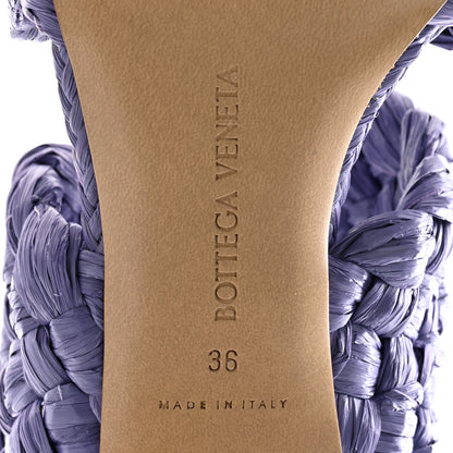 Bottega Veneta Raffia Twisted Intrecciato Stretch The Board Sandals 36 Lavender 6 of 9