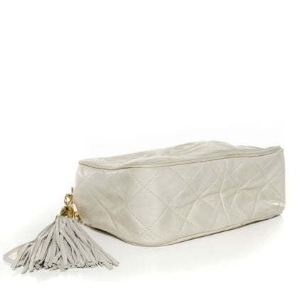 Chanel Lambskin Quilted Tassel Camera Case Beige Clair 4 of 8