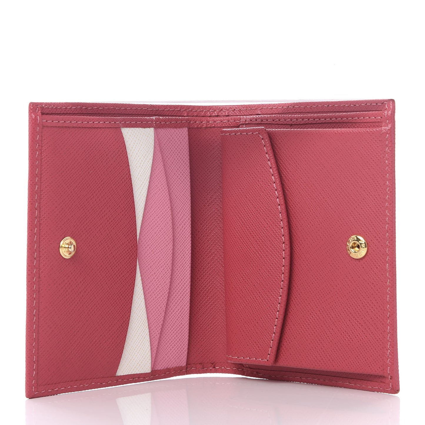 Saffiano Metal Bi-Fold Wallet Peonia
