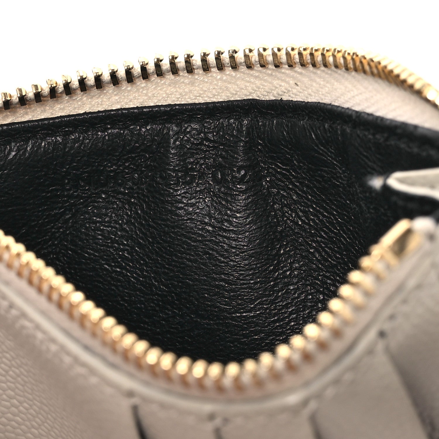 Saint Laurent Monogram Grain de Poudre 5 Fragments Zip Pouch Card Holder Blanc Vintage 7 of 12