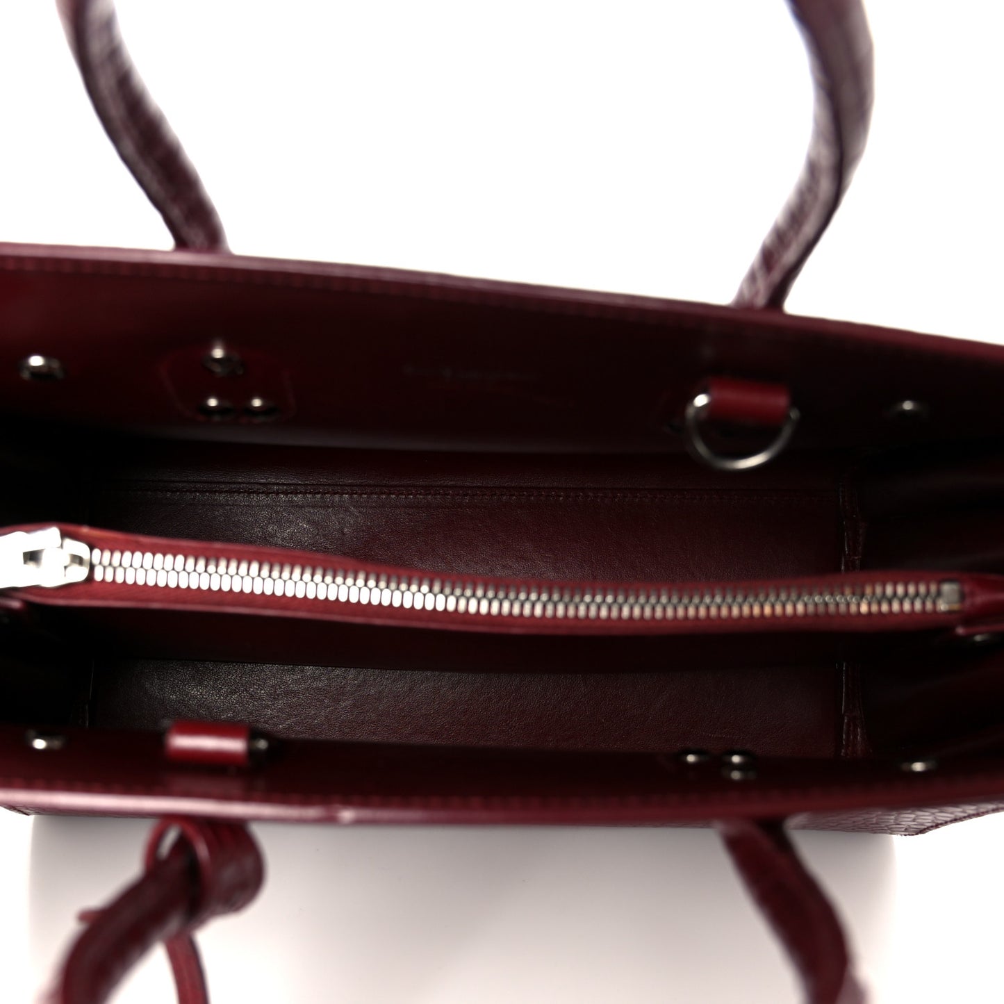 Calfskin Crocodile Embossed Baby Sac De Jour Red