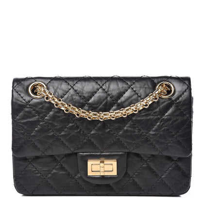 Chanel Aged Calfskin Quilted 2.55 Reissue Mini Flap Black 1 of 10
