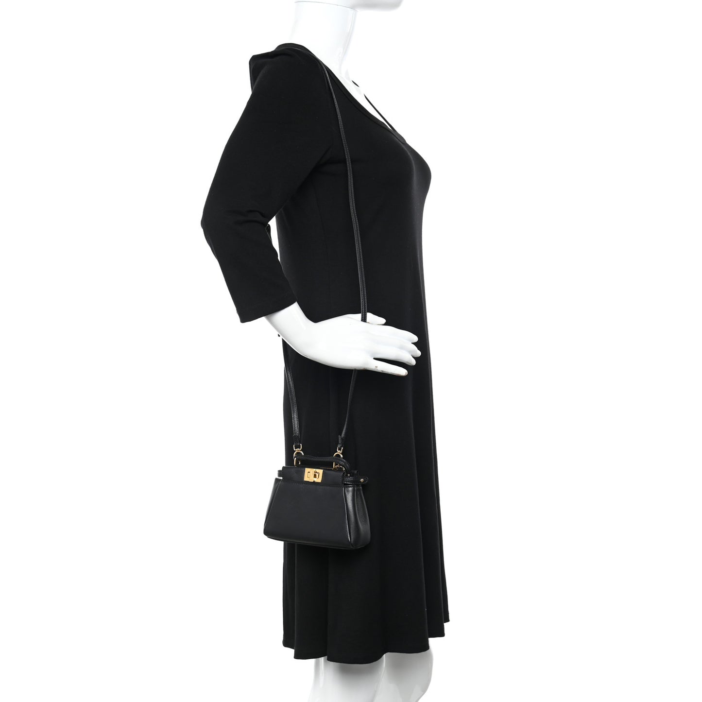 Nappa Micro Peekaboo Iconic Satchel Black