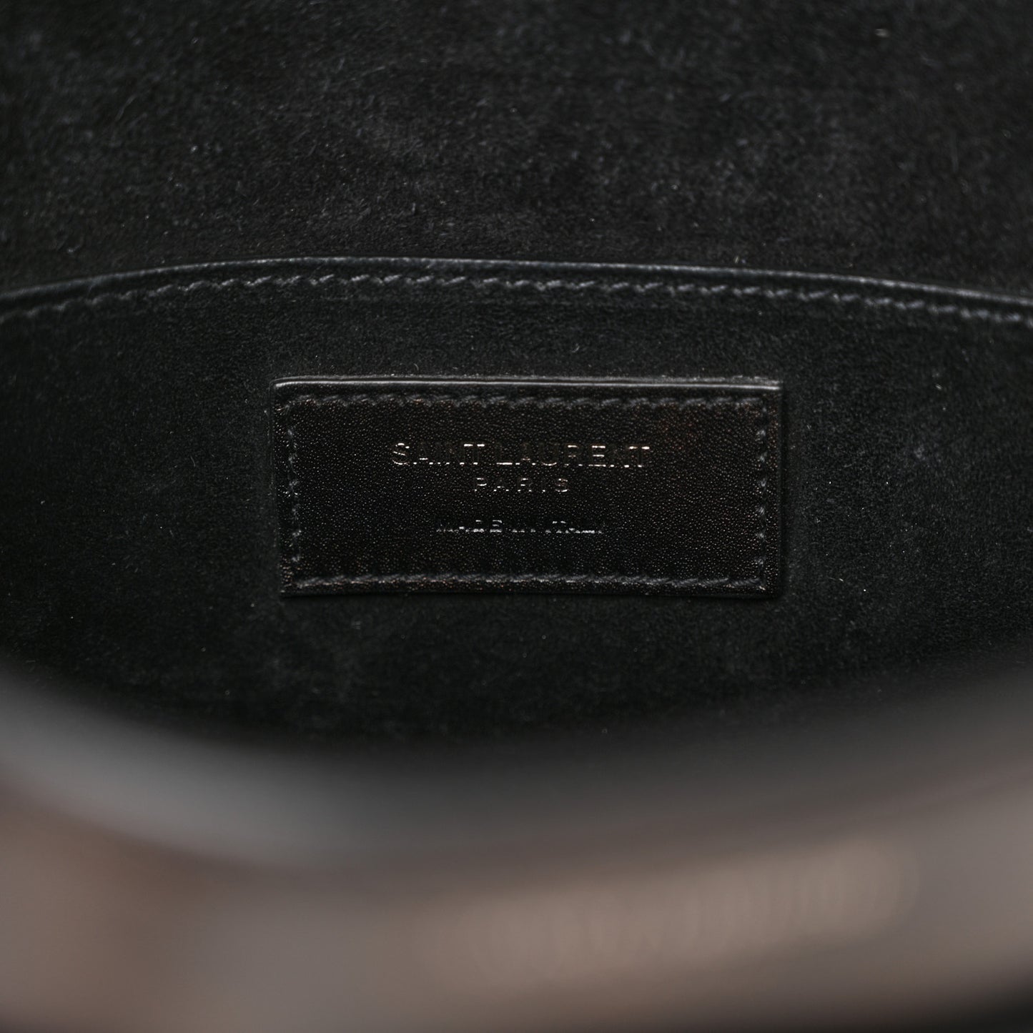 Smooth Calfskin Suede Betty Stud Stripe Flap Messenger Black