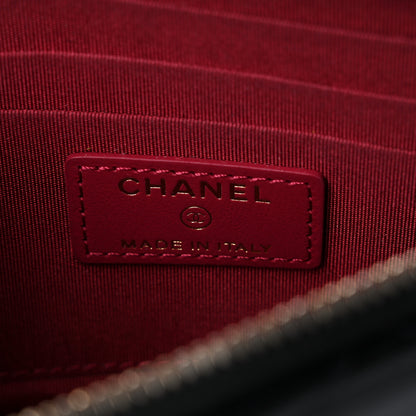 Chanel Goatskin Quilted Chanel 19 Phone and Card Holder Black 6 of 13