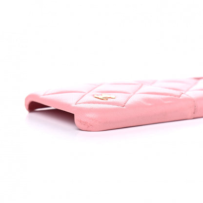 Chanel Lambskin Quilted iPhone X Coco Tech Case Pink 5 of 10