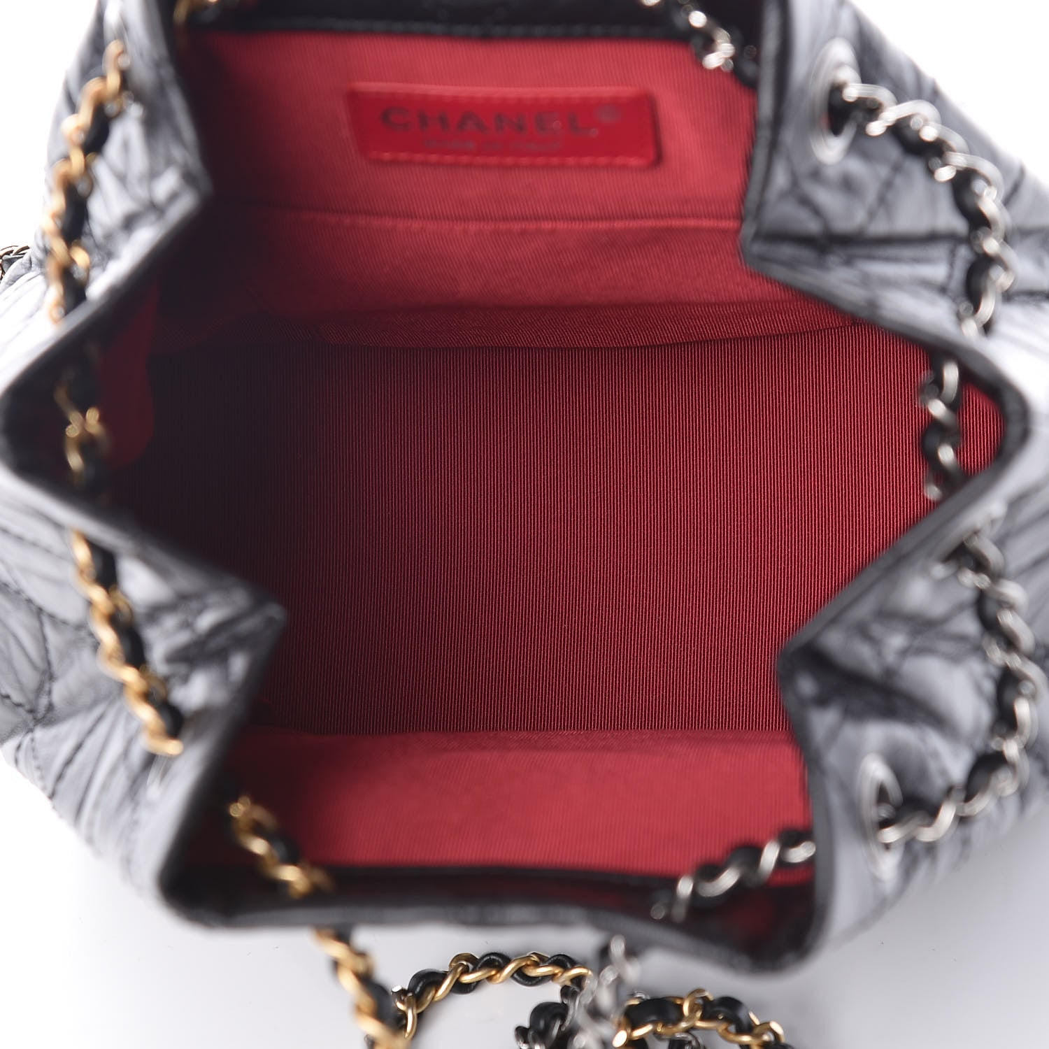 Chanel Aged Calfskin Quilted Small Gabrielle Backpack Black 5 of 10