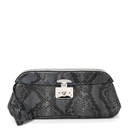 Gucci Python Lady Lock Clutch Blue 1 of 13