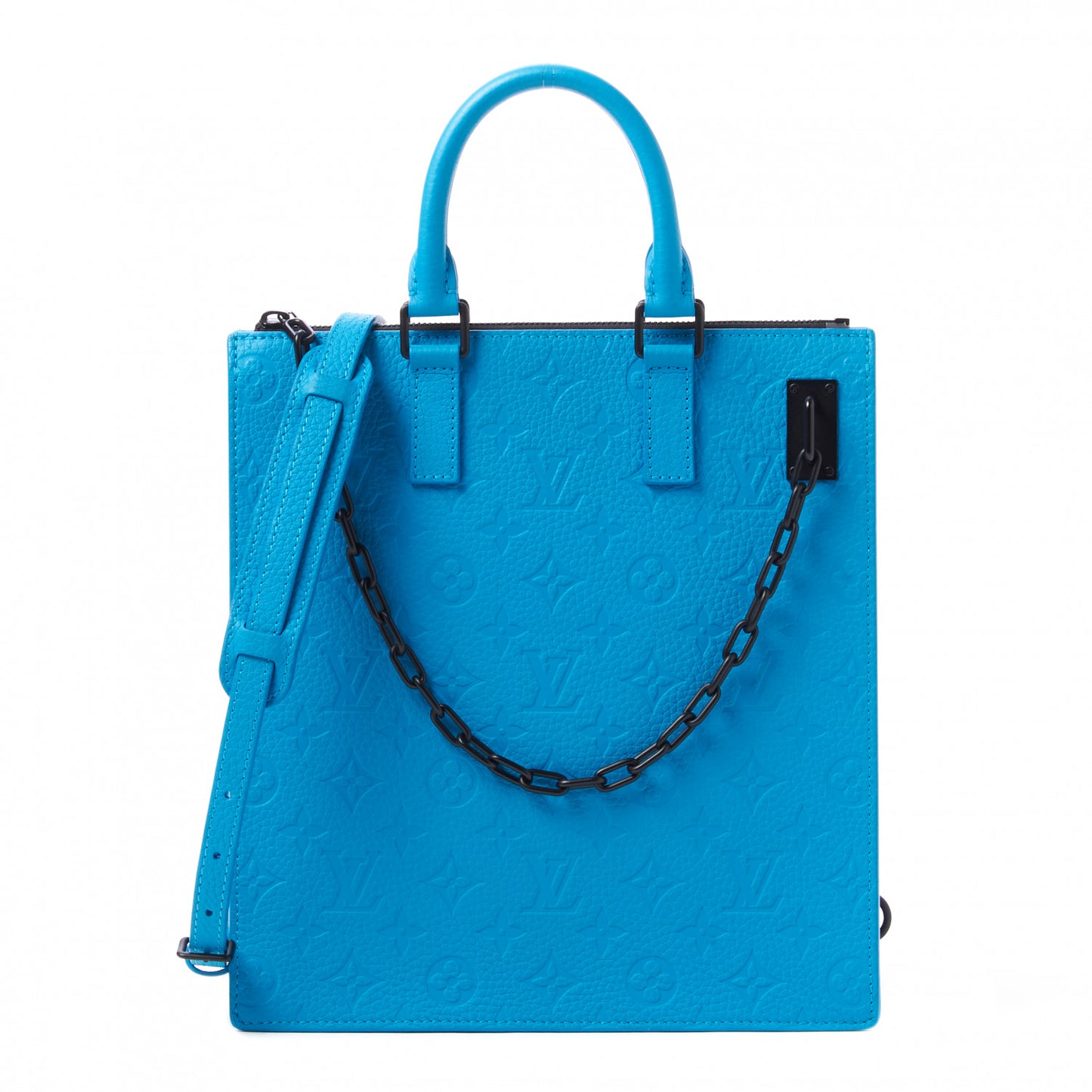 Taurillon Monogram Sac Plat Messenger Turquoise