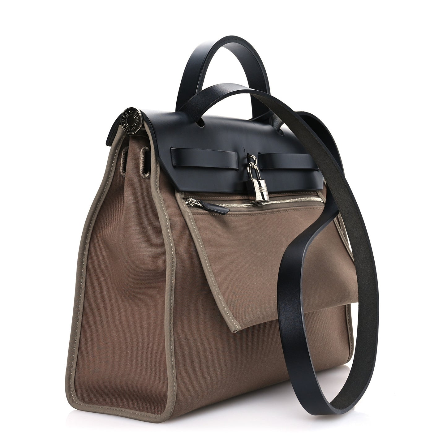 Vache Hunter Toile Herbag Zip 31 PM Etoupe Black