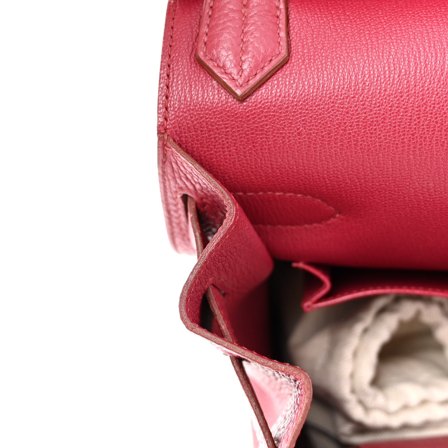 Hermes Taurillon Clemence Jypsiere 34 Rubis 14 of 17