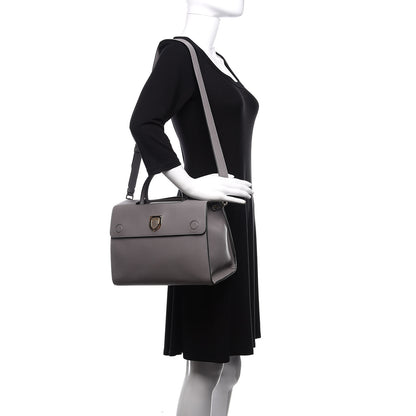 Christian Dior Bullcalf Medium Diorever Flap Meteorite Grey 3 of 10