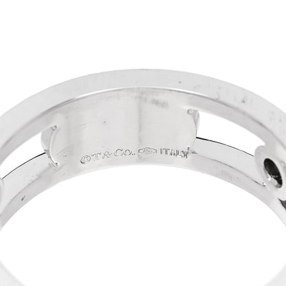 Tiffany 18K White Gold Diamond 1837 Ring 57 8 4 of 5