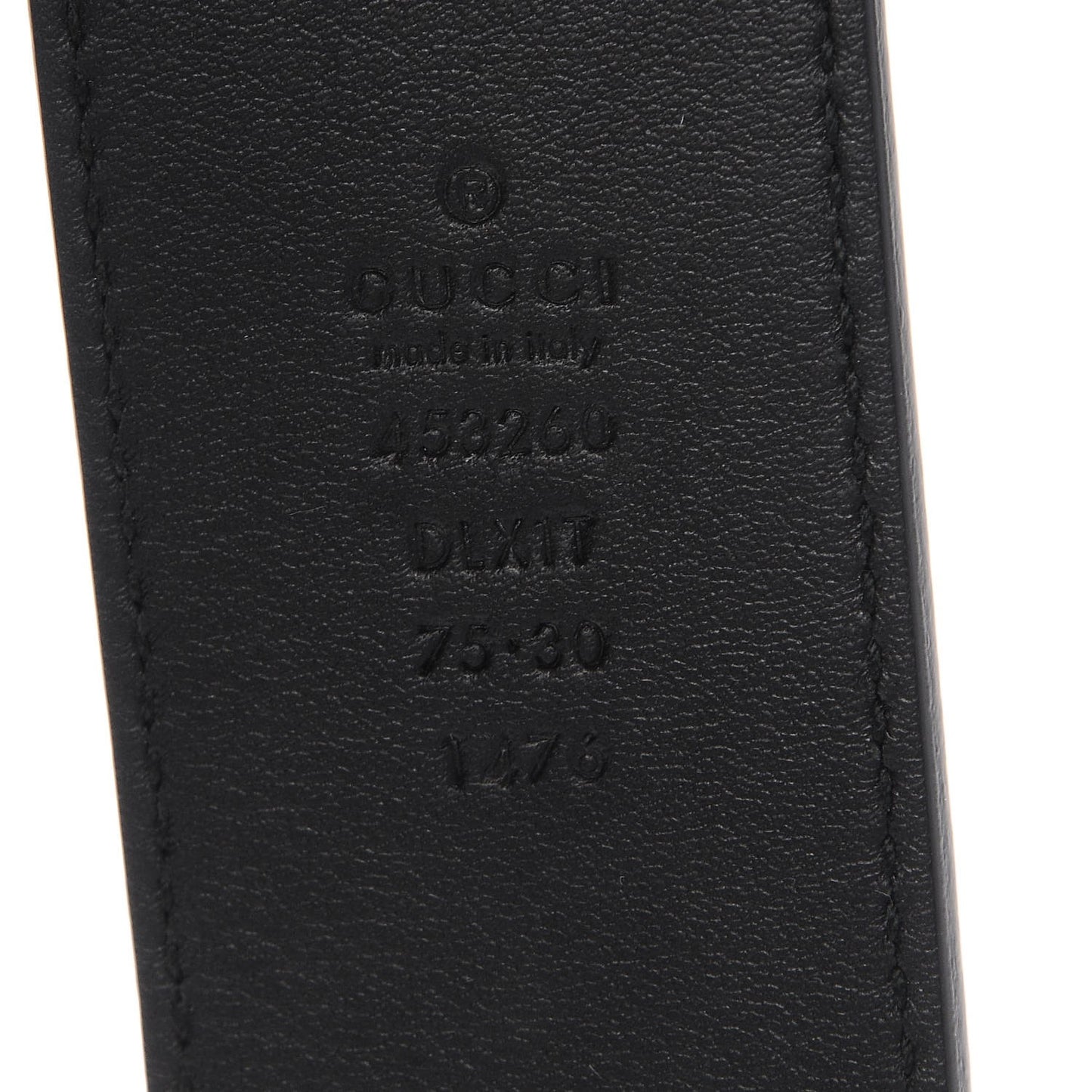 Moon Calfskin Pearl Double G 40mm Belt 75 30 Black Cream