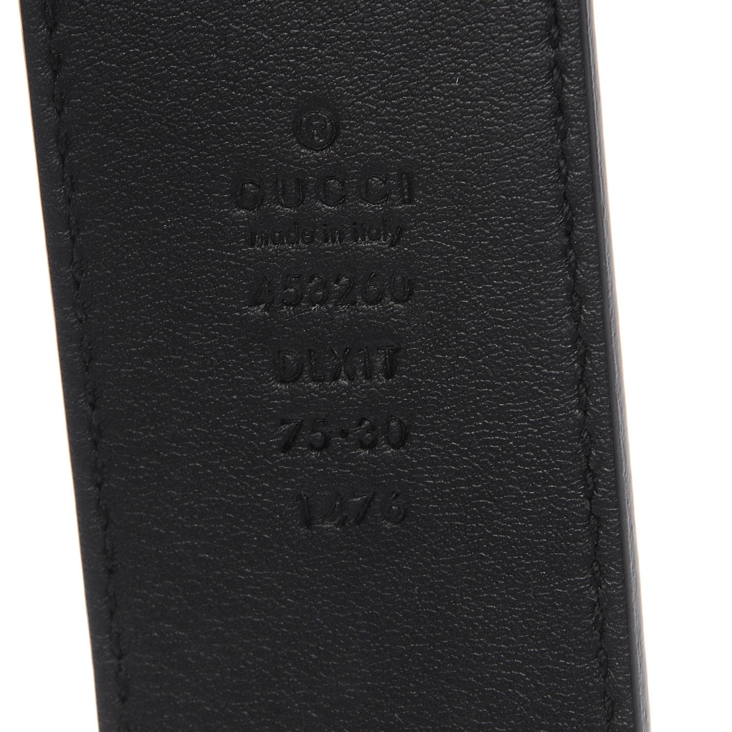 Gucci Moon Calfskin Pearl Double G 40mm Belt 75 30 Black Cream 5 of 5