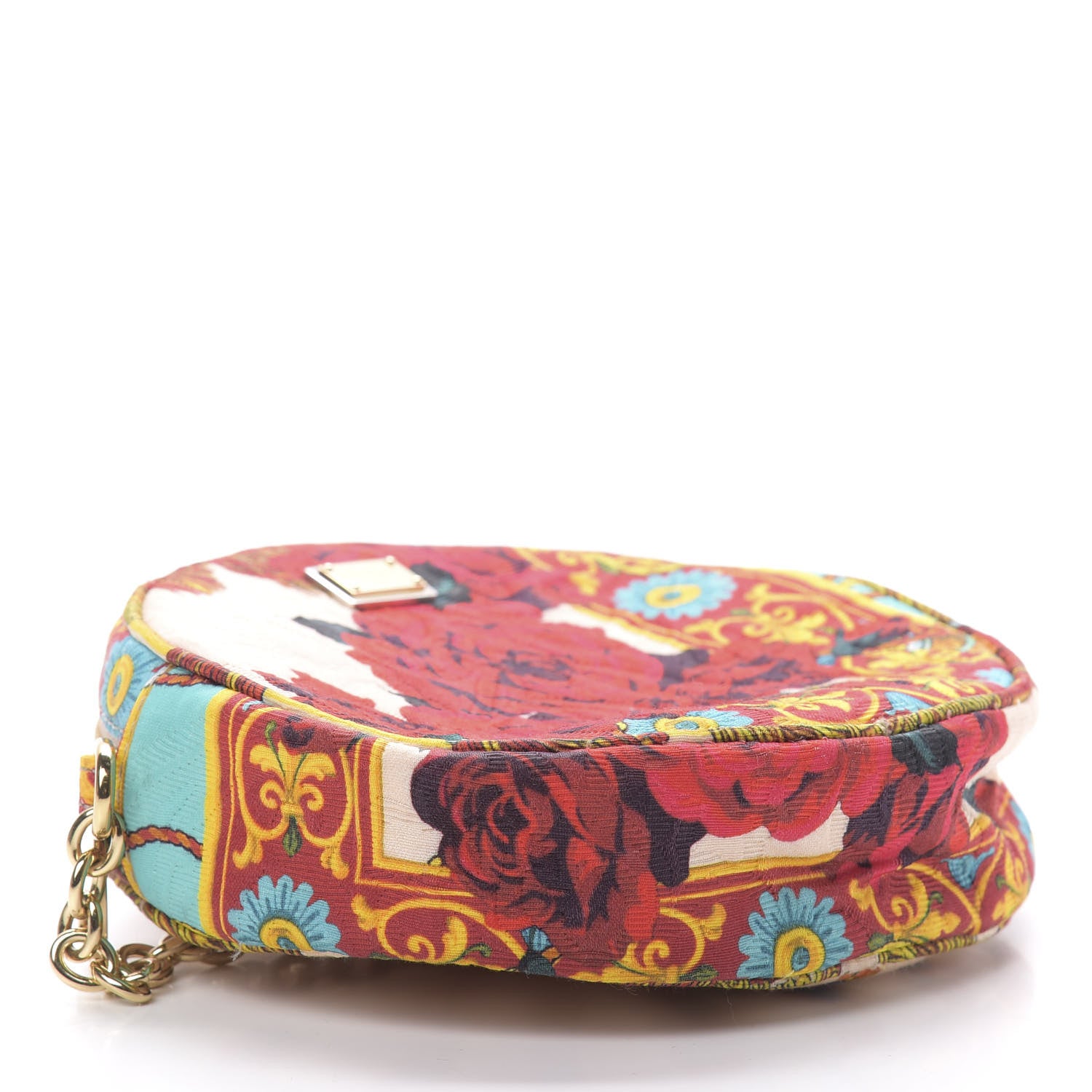 Dolce & Gabbana Fabric Floral Print Round Crossbody Multicolor 4 of 9