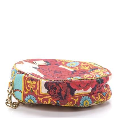 Dolce & Gabbana Fabric Floral Print Round Crossbody Multicolor 4 of 9
