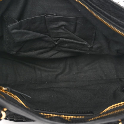 Balenciaga Chevre Gold Metallic Edge Hardware City Black 5 of 14