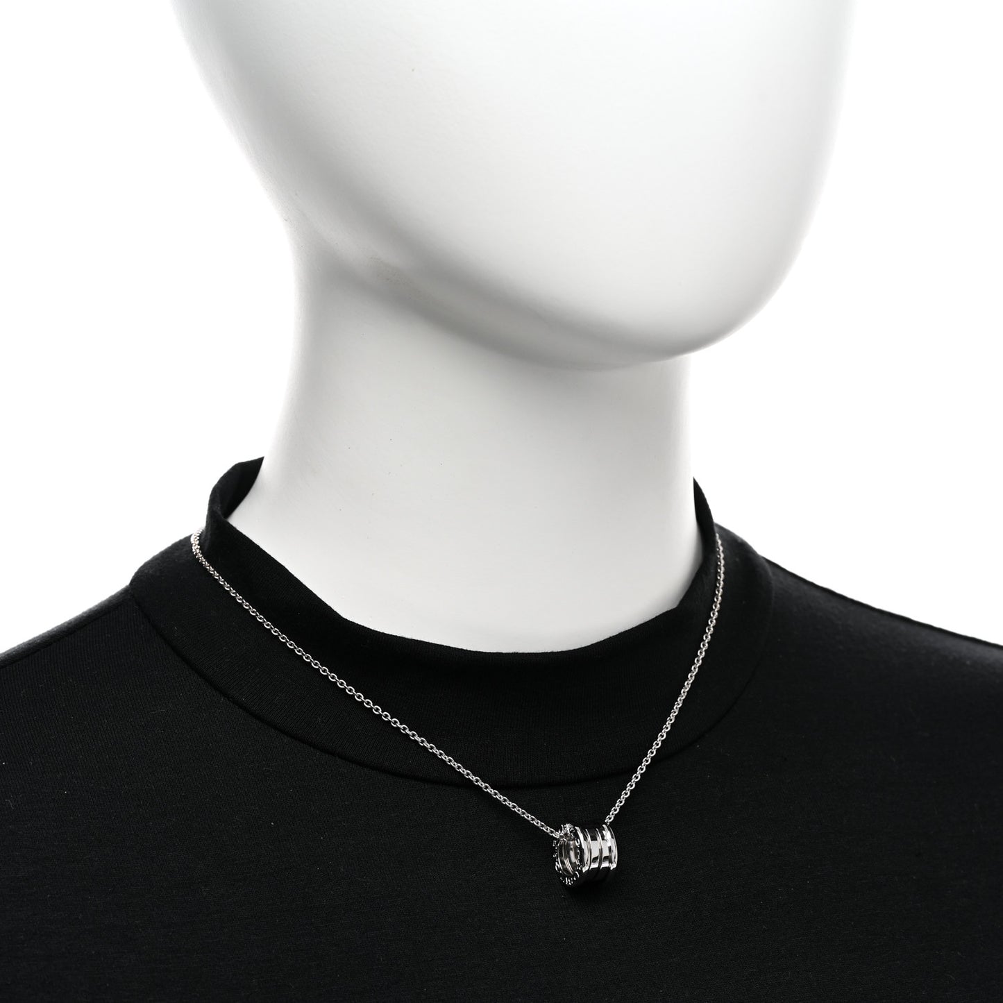 18K White Gold B.Zero1 Pendant Necklace