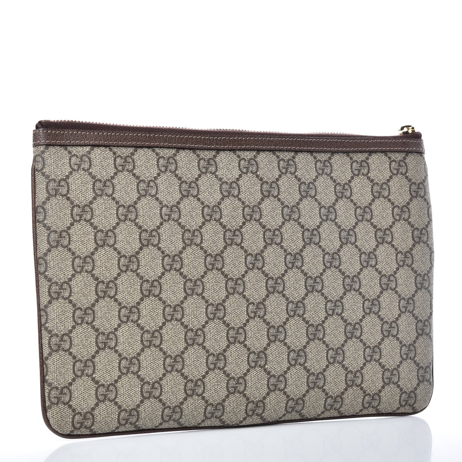 Gucci GG Supreme Monogram Large Ophidia Pouch Clutch Brown 3 of 8