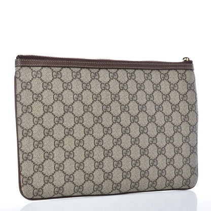 Gucci GG Supreme Monogram Large Ophidia Pouch Clutch Brown 3 of 8