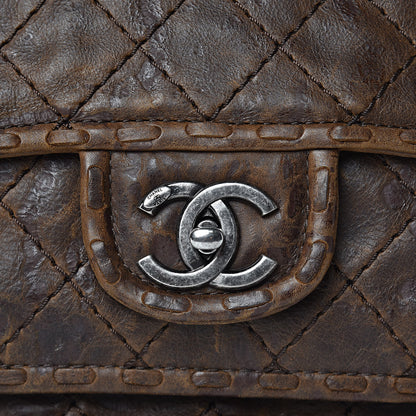 Chanel Aged Crumpled Calfskin Small Vintage Flap Brown 11 of 11