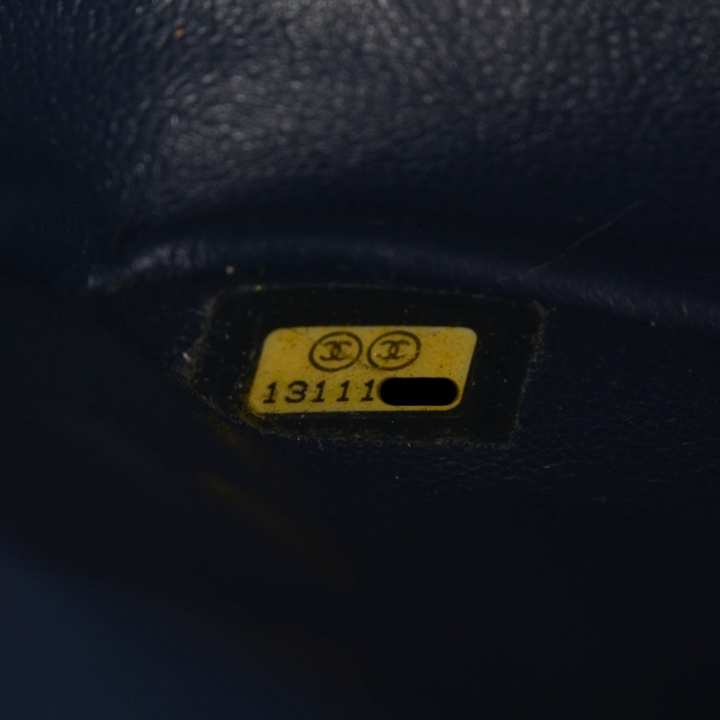 Lambskin Quilted Jumbo Single Flap Dark Blue