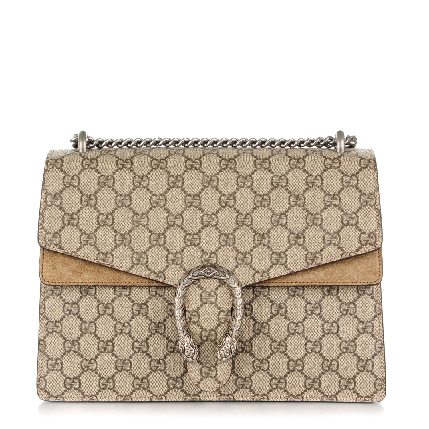 Gucci GG Supreme Monogram Medium Dionysus Shoulder Bag Taupe 1 of 7