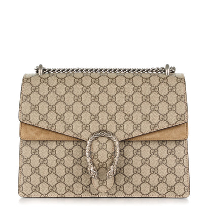 Gucci GG Supreme Monogram Medium Dionysus Shoulder Bag Taupe 1 of 7