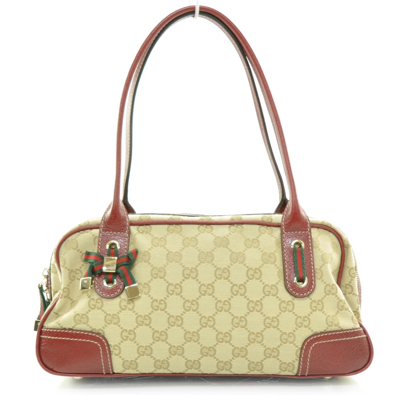 Gucci Monogram Princy Satchel Red 1 of 8
