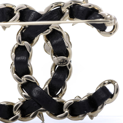 Chanel Lambskin Pearl Strass Sergeant Brooch Gold 3 of 3