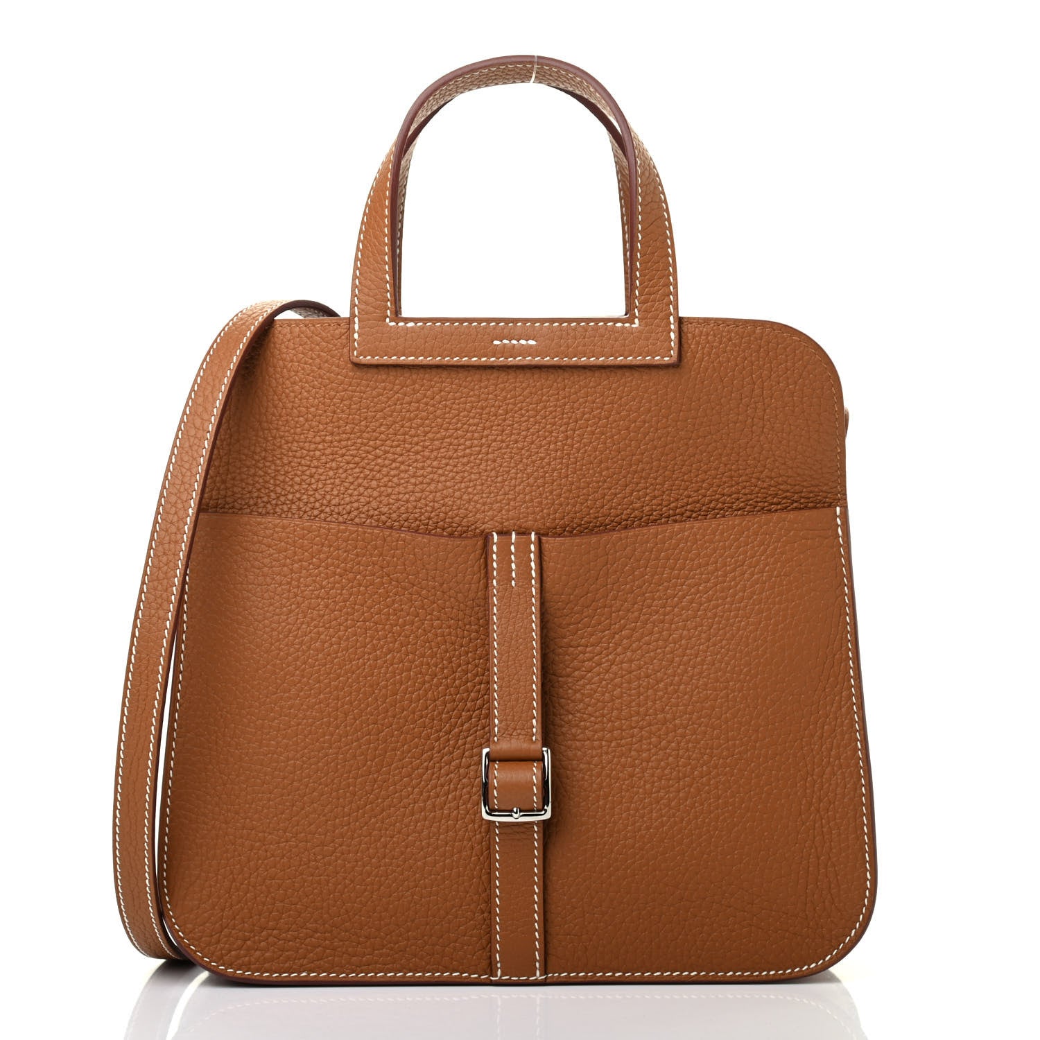 Hermes Taurillon Clemence Halzan 25 Gold 2 of 8