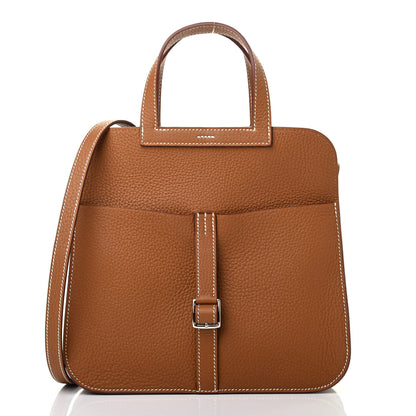 Hermes Taurillon Clemence Halzan 25 Gold 2 of 8