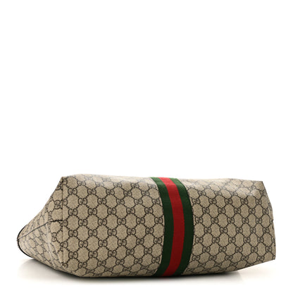 Gucci GG Supreme Monogram Medium Ophidia Shopping Tote Brown 4 of 10
