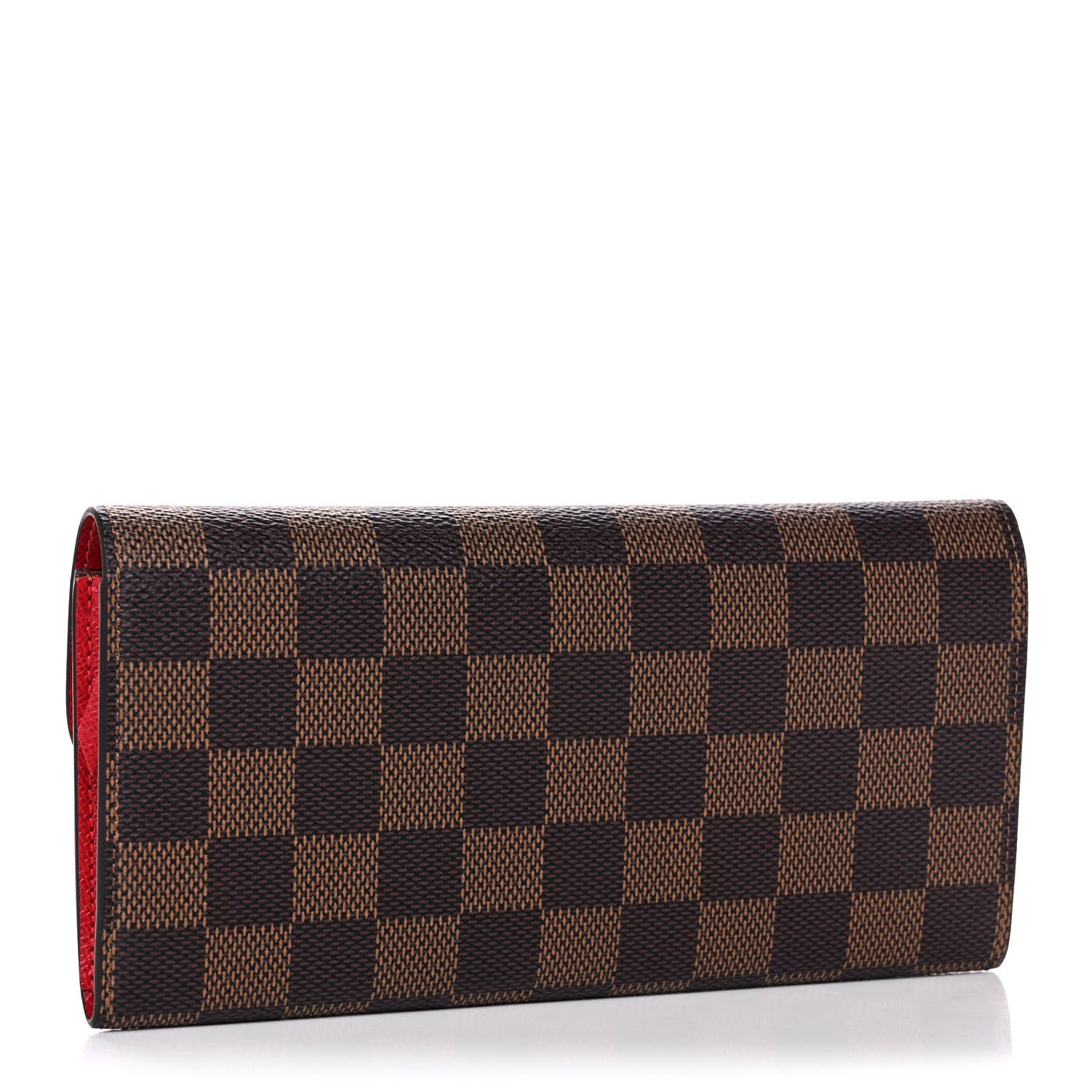 Louis Vuitton Damier Ebene Emilie Wallet Red 3 of 9